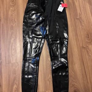 SPANX Black Faux Leather Leggings